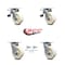 Service Caster 5 Inch Nylon Caster Set with Roller Bearings 2 Brakes 2 Swivel Locks SCC SCC-TTL30S520-NYR-2-BSL-2 - alternate 2